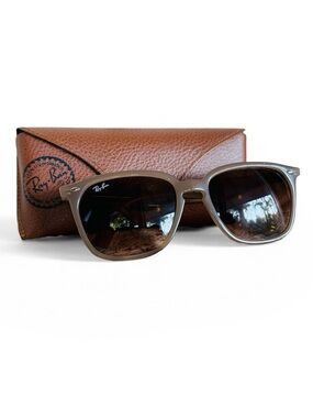 Ray-Ban RB4362 6166/13 Sunglasses Turtledove Taupe Brown Gradient 55-18 & case